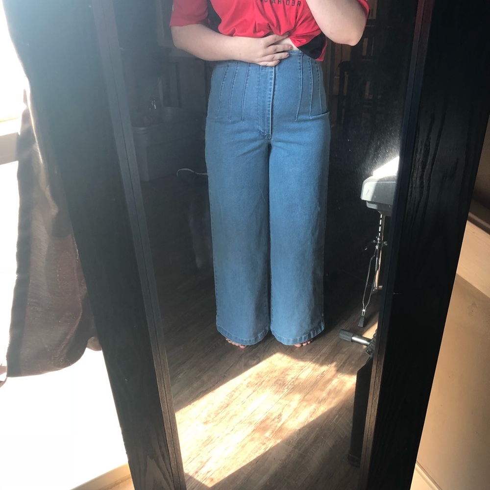 High Waisted Wide Legged Jeans